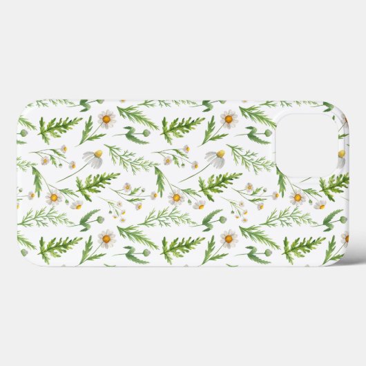 Kamille Blume Botanisches rustikales Muster Case-Mate iPhone Hülle (Rückseite (Horizontal))