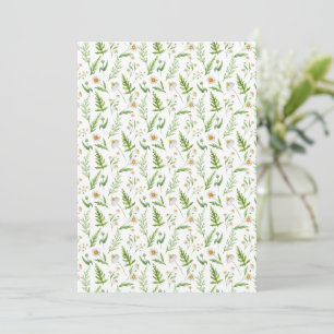 Kamille Blume Botanisches rustikales Muster Feiertagskarte