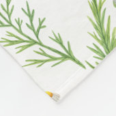 Kamille Blume Botanisches rustikales Muster Fleecedecke (Ecke)