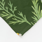 Kamille Blume Botanisches rustikales Muster Fleecedecke (Ecke)