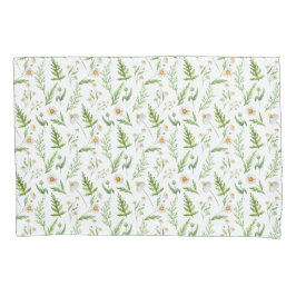 Kamille Blume Botanisches rustikales Muster Kissenbezug