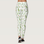 Kamille Blume Botanisches rustikales Muster Leggings (Rückseite)