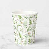 Kamille Blume Botanisches rustikales Muster Pappbecher (Rechts)