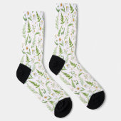 Kamille Blume Botanisches rustikales Muster Socken (Rechts)