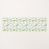 Kamille Blume Botanisches rustikales Muster Yogamatte (Rückseite (Horizontal))