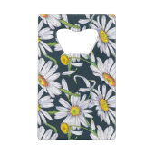 Kamille Blume: Dunkelblaue Wasserfarbe. Geldbeutel Flaschenöffner (Rückseite)