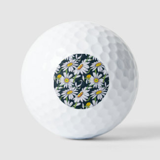 Kamille Blume: Dunkelblaue Wasserfarbe. Golfball