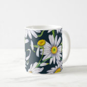 Kamille Blume: Dunkelblaue Wasserfarbe. Kaffeetasse (VorderseiteRechts)