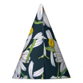 Kamille Blume: Dunkelblaue Wasserfarbe. Partyhütchen (Rückseite)