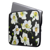 Kamille Blume: Illustrationsmuster für Wasserfarbe Laptopschutzhülle (Vorderseite Links)