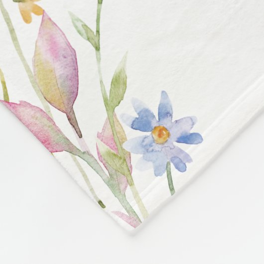 Kamille Blume Nahtloses Muster Fleecedecke (Ecke)