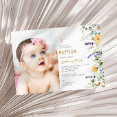 Kamille & Eukalyptus Foto Taufe Einladung