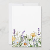 Kamille und Eukalyptus-Wildblumen Einladung (Rückseite)