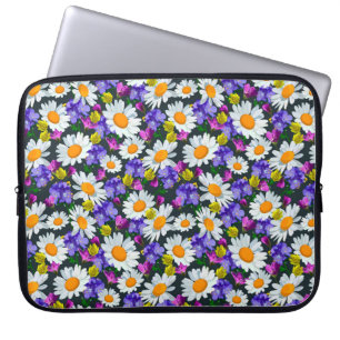 Kamille und wilde Blume nahtlos Laptopschutzhülle