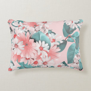 Kamille-Wasserfarbe: Nahtloses florales Design Dekokissen