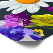 Kamille, wilde Blume: nahtlose Muster. Poster (Ecke)