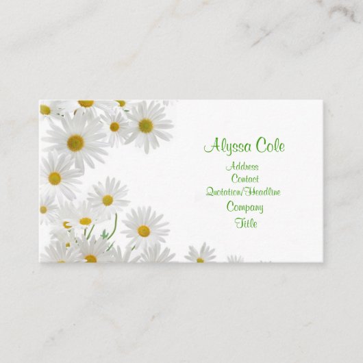 Kamillen-Blumen Visitenkarte (Vorderseite)