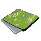 Kamillengrün Laptopschutzhülle (Vorne Knopf)