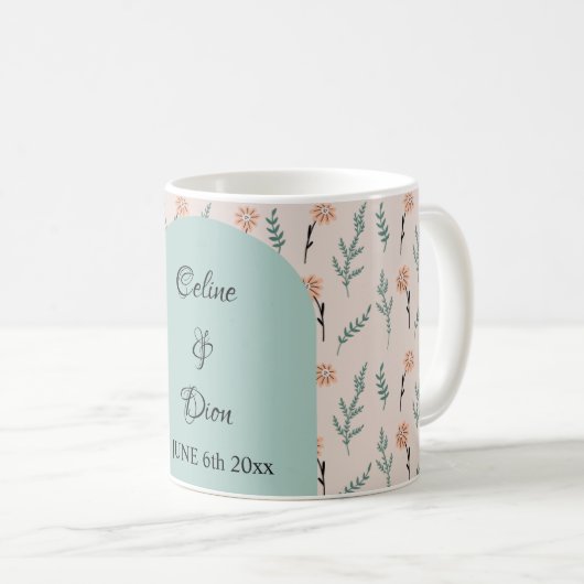 Kamillenmuster Kaffeetasse (VorderseiteRechts)