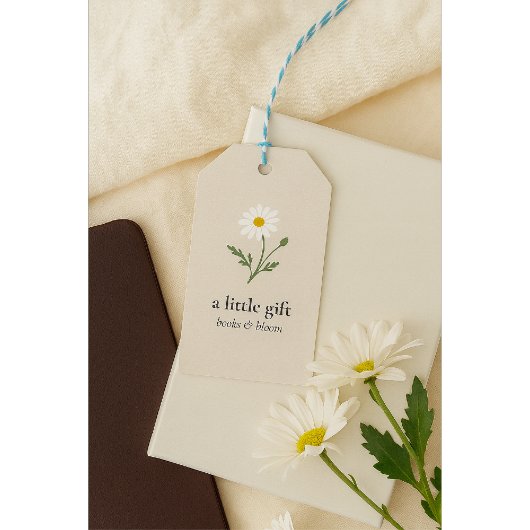 Kamillenstiel - weiche Creme Geschenkanhänger