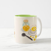 Kamillentee & Honig-Tasse Zweifarbige Tasse (VorderseiteRechts)
