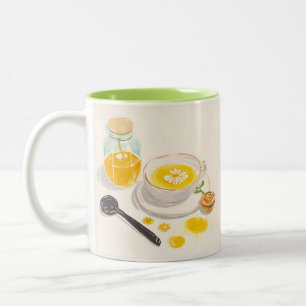 Kamillentee & Honig-Tasse Zweifarbige Tasse