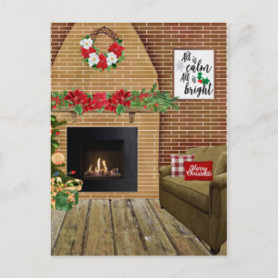 Kamin Alles ruhig Alles hell Weihnachten