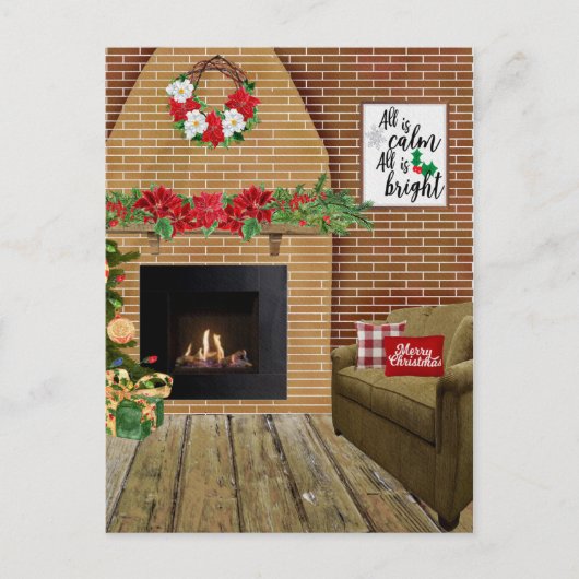Kamin Alles ruhig Alles hell Weihnachten (Vorderseite)