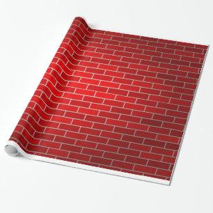 Kamin aus rotem Backstein Geschenkpapier