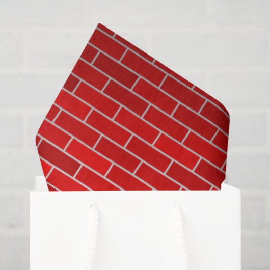 Kamin aus rotem Backstein Seidenpapier (Geschenktüte)