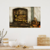 Kamin - Ein einfacher Kamin Poster (Küche)