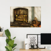 Kamin - Ein einfacher Kamin Poster (Heimbüro)