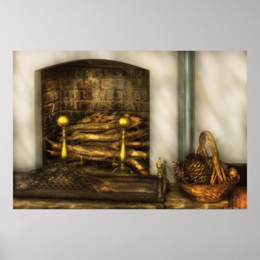 Kamin - Ein einfacher Kamin Poster (Vorne)