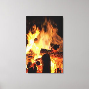 Kamin-Feeling für Deine 4 Wände Leinwanddruck