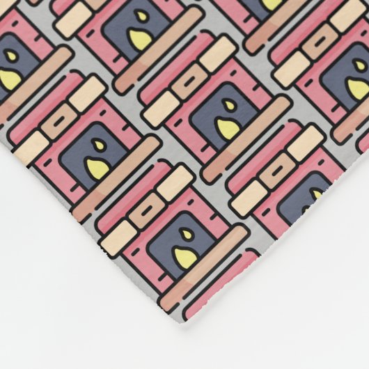 Kamin Fleecedecke (Ecke)