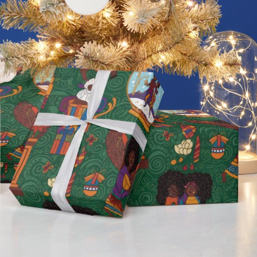 Kamin Geschenkpapier (Feiertage)