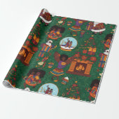 Kamin Geschenkpapier (Ungerollt)
