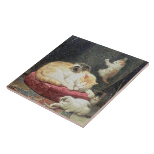 Kamin-Glück (Öl auf Platte) Fliese (Seite)