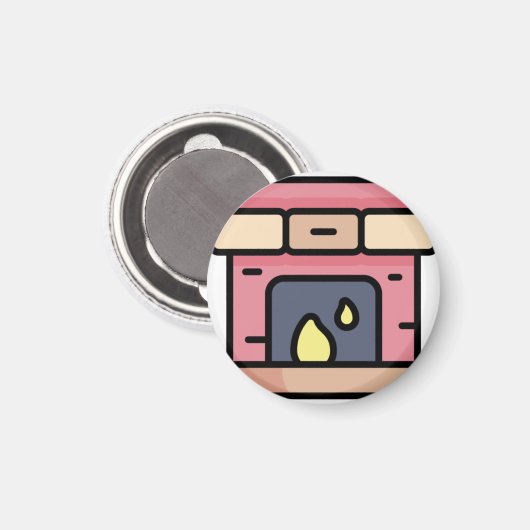 Kamin Magnet (Vorderseite/Rückseite)