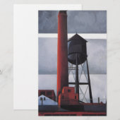 Kamin- und Wasserturm (von Charles Demuth) Briefpapier (Vorne/Hinten)