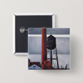 Kamin- und Wasserturm (von Charles Demuth) Button (Vorne & Hinten)
