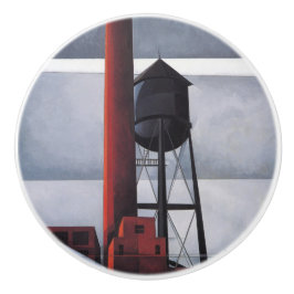 Kamin- und Wasserturm (von Charles Demuth) Keramikknauf