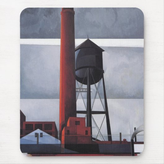 Kamin- und Wasserturm (von Charles Demuth) Mousepad (Vorne)