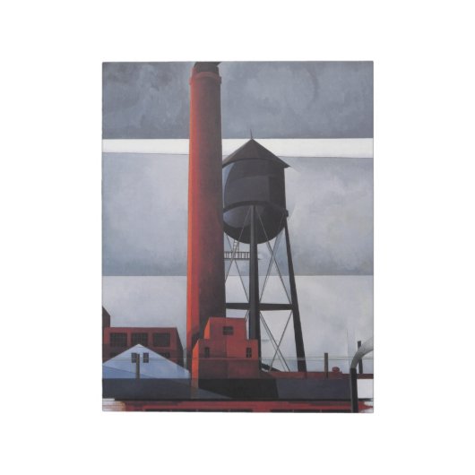 Kamin- und Wasserturm (von Charles Demuth) Notizblock (Rotiert)