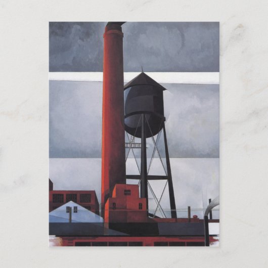 Kamin- und Wasserturm (von Charles Demuth) Postkarte (Vorderseite)