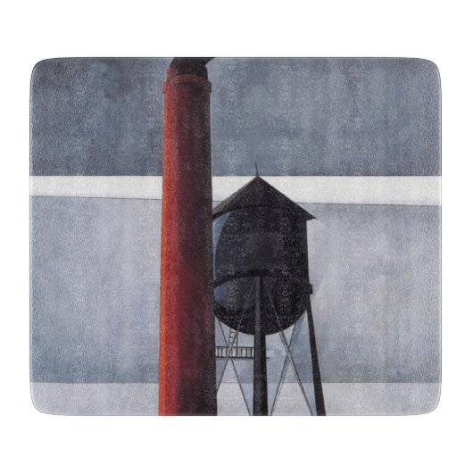 Kamin- und Wasserturm (von Charles Demuth) Schneidebrett (Vorderseite)