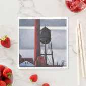 Kamin- und Wasserturm (von Charles Demuth) Serviette (Beispiel)