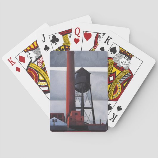 Kamin- und Wasserturm (von Charles Demuth) Spielkarten (Rückseite)