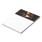 Kamin-Warme-Winterszene-Fotografie Notizblock (Rotiert)