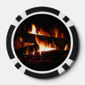 Kamin-Warme-Winterszene-Fotografie Pokerchips (Rückseite)